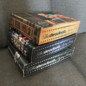 Deadbolt Mystery Society games 3 boxes